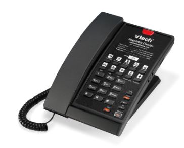 Vtech - A2210 - 80-H022-13-000 - 1-Line Contemporary Analog Corded Phone - Black