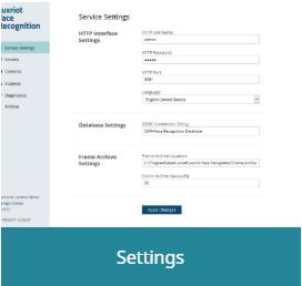 Luxriot FR Module Settings