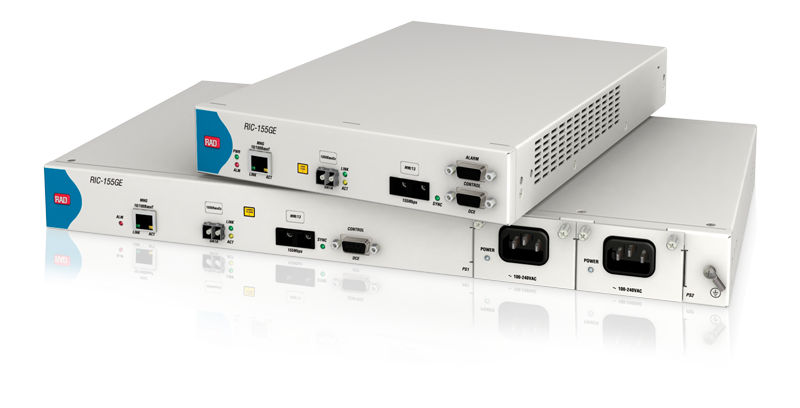 RIC-155GE, RIC-155L - Gigabit Ethernet over STM-1/OC-3 NTU and Managed Gigabit Ethernet to STM-1/OC-3 Converter