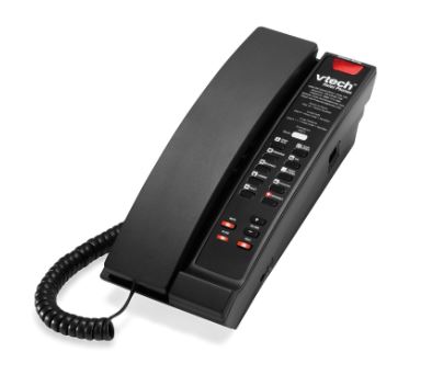 Vtech - A2211 - 80-H0A7-13-000 - 1-Line Contemporary Analog Petite Phone - Black