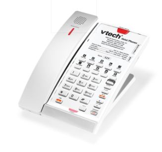 Vtech - CTM-S2411 - 80-H0AS-08-000 - 1-Line Contemporary SIP Cordless Phone - Silver & Pearl