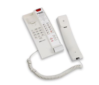 Vtech - CTM-S241P - 80-H0B1-11-000 - 1-Line Contemporary SIP Accessory Petite Phone - Silver & Pearl