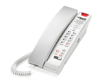 Vtech - CTM-S241P - 80-H0B1-11-000 - 1-Line Contemporary SIP Accessory Petite Phone - Silver & Pearl