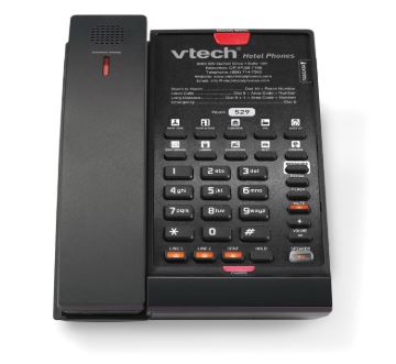 Vtech - CTM-S2421 - 80-H0AT-13-000 - 2-Line Contemporary SIP Cordless Phone - Black