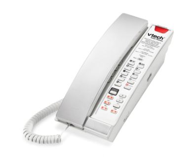 Vtech - CTM-S242P - 80-H0B2-11-000 - 2-Line Contemporary SIP Accessory Petite Phone - Silver & Pearl