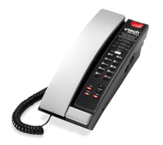 Vtech - S2211-L - 80-H0C5-00-000 - 1-Line Contemporary SIP Petite Phone - Silver & Black