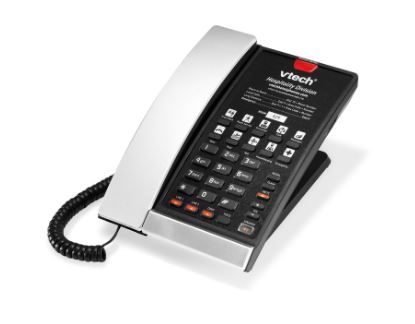 Vtech - S2220-L - 80-H0C8-00-000 - 2-Line Contemporary SIP Corded Phone - Silver & Black